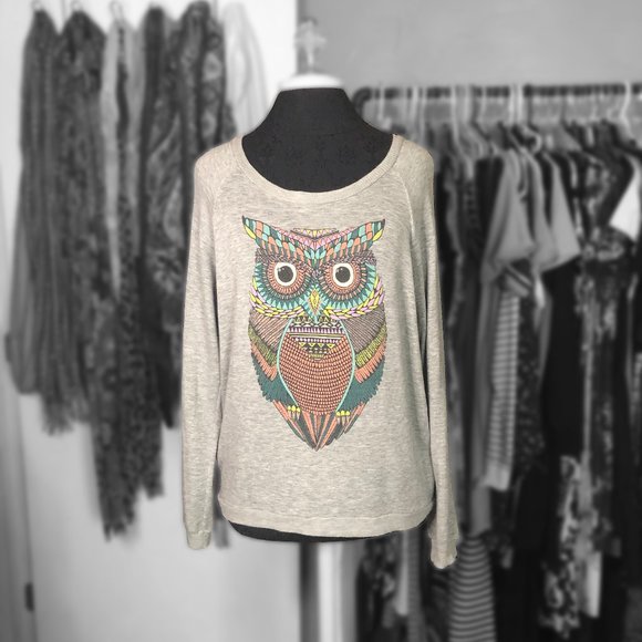 Living Doll Geometric Owl Sweatshirt - Picture 1 of 1